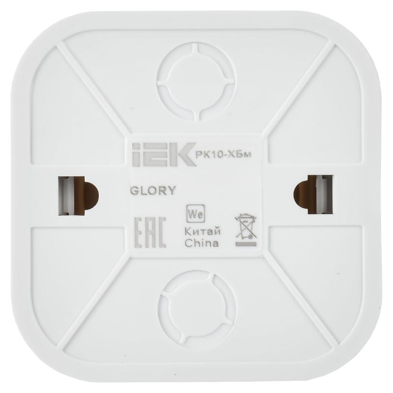 GLORY Розетка компьютерная RJ45 кат.5E о/у РК10-ХБм белый матовый | EKH10-K01M | IEK — миниатюра 4