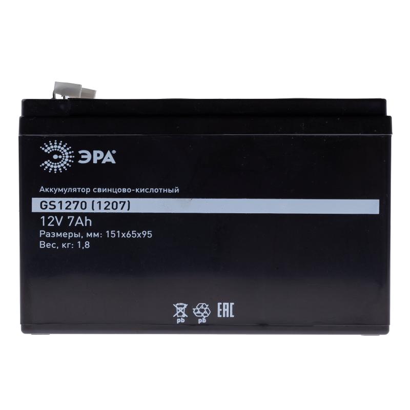 Аккумулятор GS1270/1207 (Cвинцово-кислотный 12V 7) (8/192) | Б0050078 | ЭРА — миниатюра 3