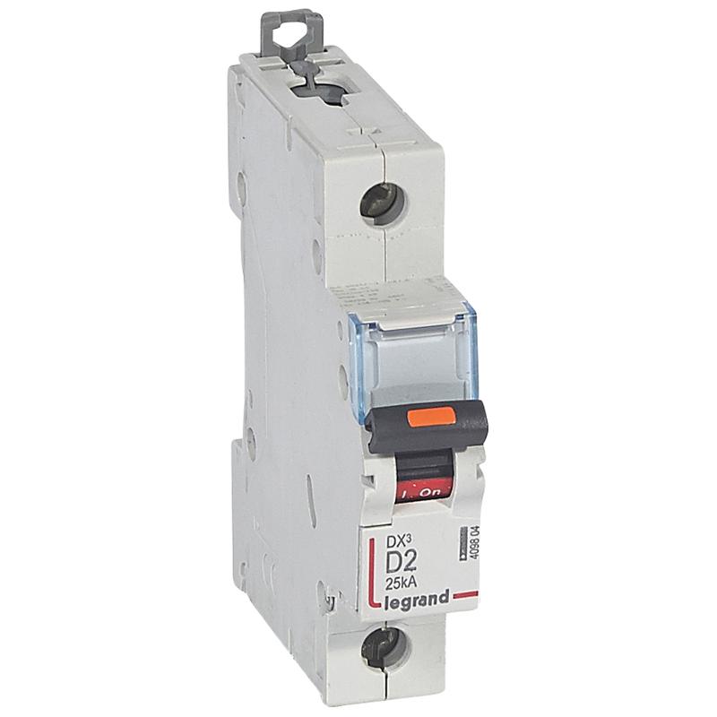 Выключатель автоматический  однополюсный DX3 2А D 25кА | 409804 | Legrand — Legrand
