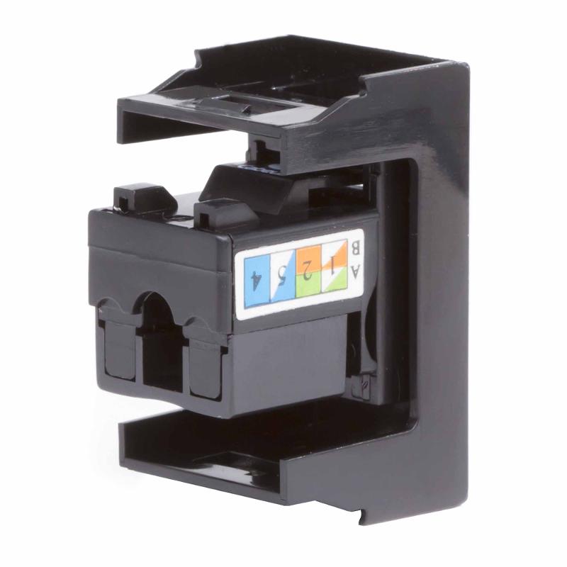 Розетка RJ-45 кат.6,Viva,1 мод.,черн | 45258 | DKC — миниатюра 3