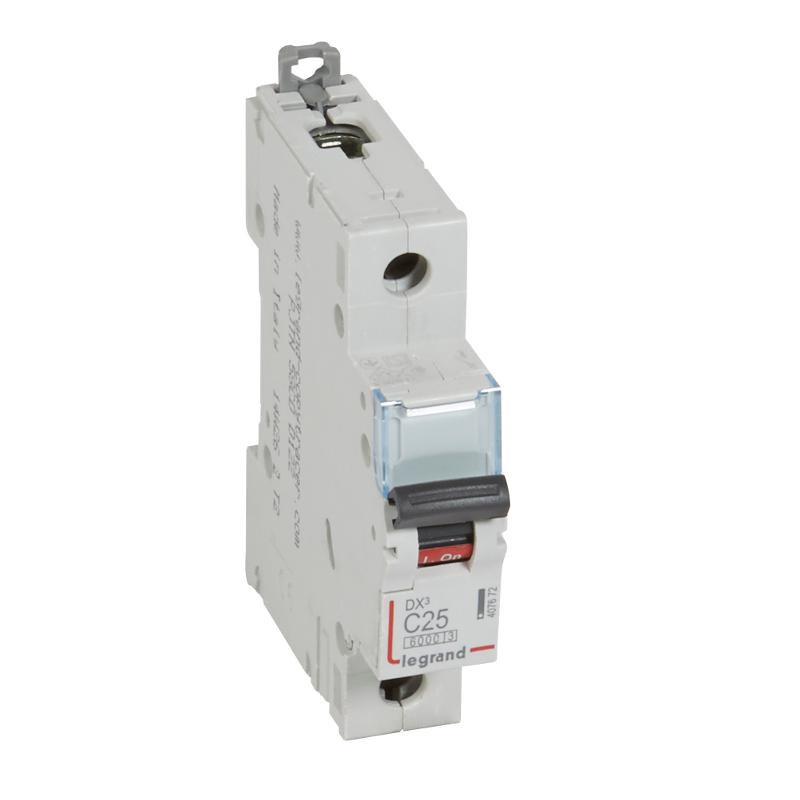 Выключатель автоматический  однополюсный DX3 6000 25А C 10кА | 407672 | Legrand — Legrand