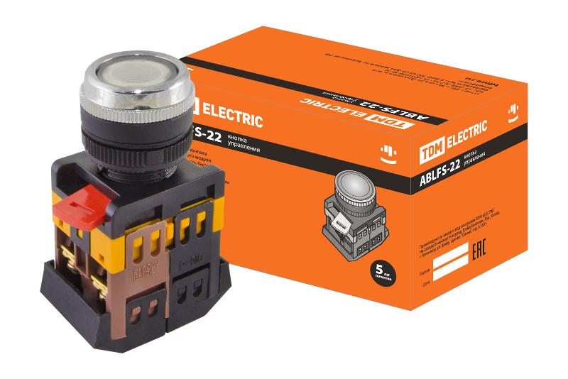 Кнопка ABLFS-22 прозрачн. d22мм неон/230В 1з+1р  | SQ0704-0033 | TDM — TDM ELECTRIC