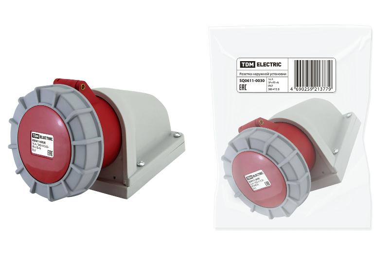 Розетка наружной установки IP67 16А 3Р+РЕ+N 380В | SQ0611-0030 | TDM — TDM ELECTRIC