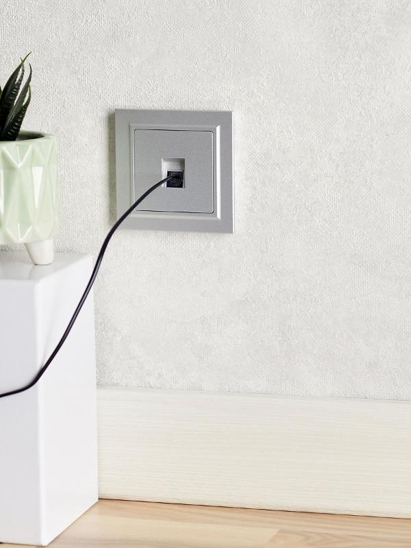 BRITE Розетка компьютерная RJ45 кат.5E РК10-БрА алюминий | BR-K10-1-K47 | IEK — миниатюра 9