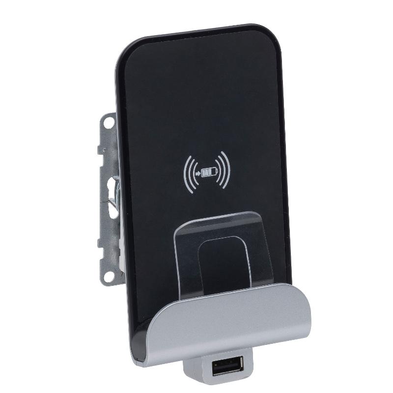 SUNO Беспроводное зарядное устройство Qi с дополнительным разьемом USB A. Цвет "Белый" | 721134 | Legrand — Legrand