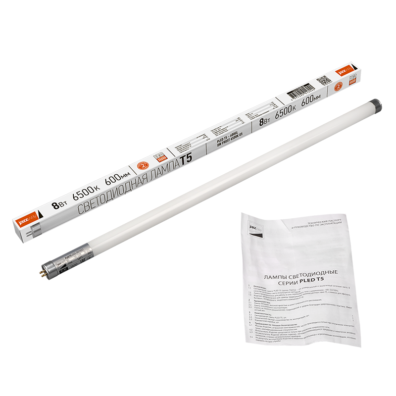 Лампа светодиодная трубчатая PLED T5 - 600GL 8w FROST 6500K 230V/50Hz (стекло) | .5016040 | Jazzway — миниатюра 6