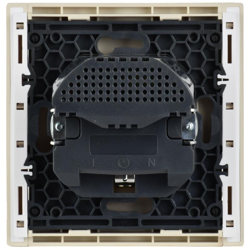 FORTE&PIANO Розетка с заземлением, со шторками в/к 16А USB A+A 3,1А FP445 ваниль | FP-R14-16-U21-D31-K10 | IEK — миниатюра 5