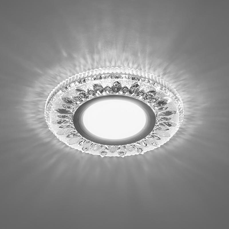 Светильник точечный встраиваемый под лампу, с LED подсветкой CD903 15LED*2835 SMD 4000K, MR16 50W G5.3, белый, хром | 28846 | FERON — миниатюра 2