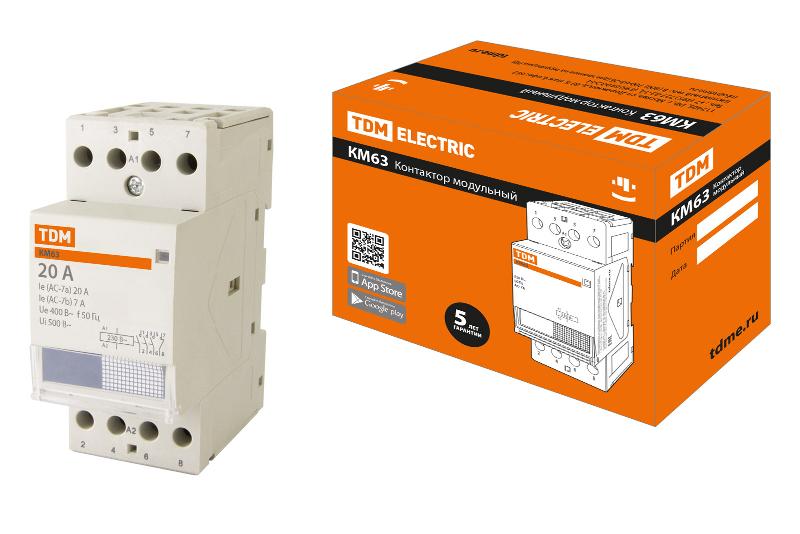 Контактор модульный КМ63/4-20 3НО;1НЗ  | SQ0213-0016 | TDM — TDM ELECTRIC