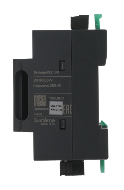 Реле интеллектуальное SR1, 220 VAC, 24 IO: 16 DI, 8 DO, 1xRS485, 1xUSB, без дисплея, без возможности расширения | ZR1PA00P7 | Systeme Electric — миниатюра 4