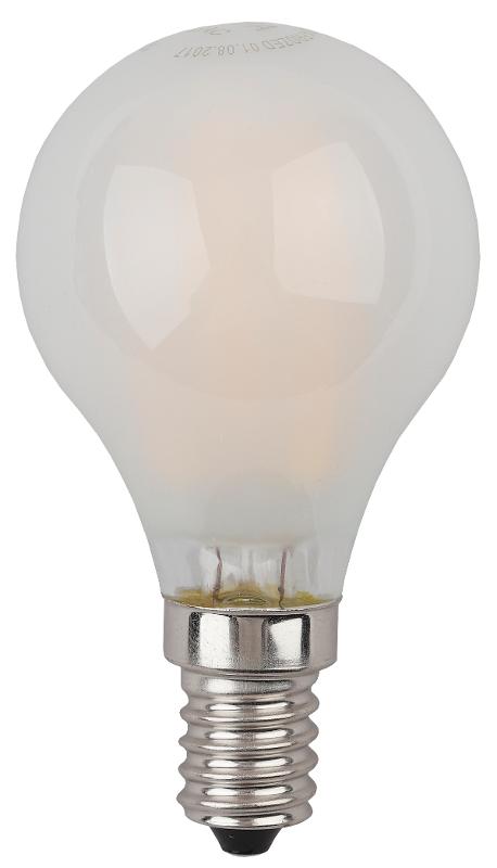 Лампа светодиодная F-LED F-LED P45-9w-827-E14 frost (филамент, шар мат, 9Вт, тепл, E14) | Б0047021 | ЭРА — миниатюра 2