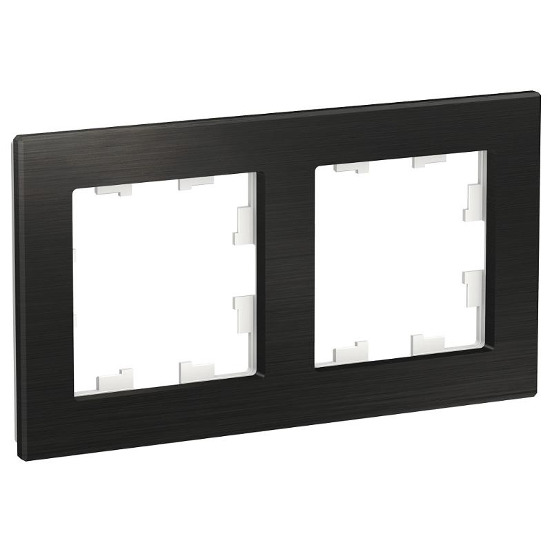 AtlasDesign Nature Металл Оникс Рамка 2-ая |ATN312302| SE — Systeme Electric
