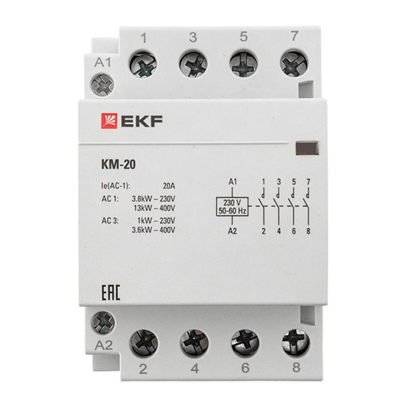 Контактор модульный КМ 20А 4NО (3 мод.) EKF PROxima | km-3-20-40 | EKF — миниатюра 7