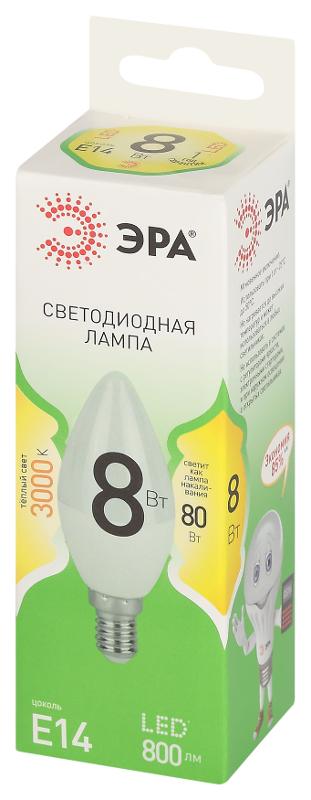 Лампа светодиодная  GREEN LINE LED B35-8W-830-E14 GL E14 8 Вт свеча теплый свет | Б0067133 | ЭРА — миниатюра 5