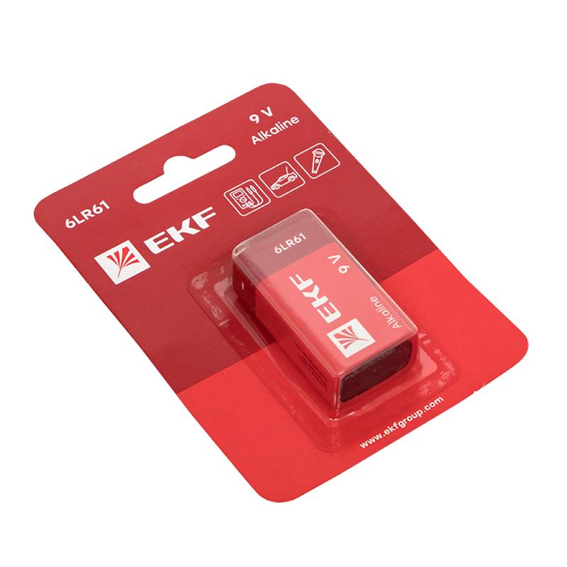 Батарейка алкалиновая типа 9V(6LR61) блистер 1шт. | 9V-BL1 | EKF — миниатюра 2