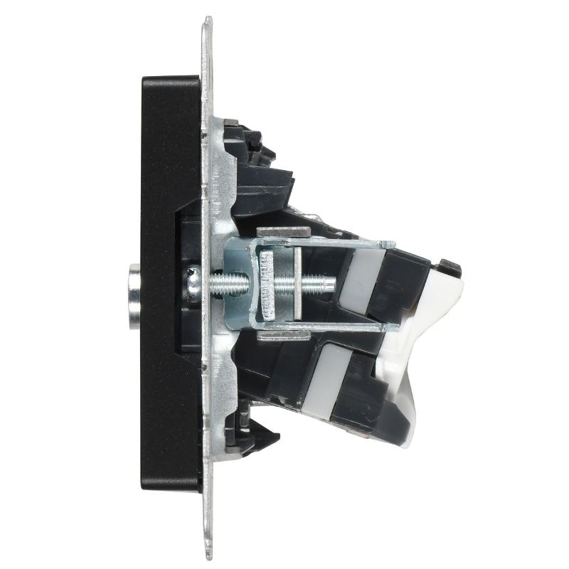 BRITE Розетка двойная TV+RJ45 кат.5E РТВ/РК12-БрЧ черный | BR-AK20-1-K02 | IEK — миниатюра 4