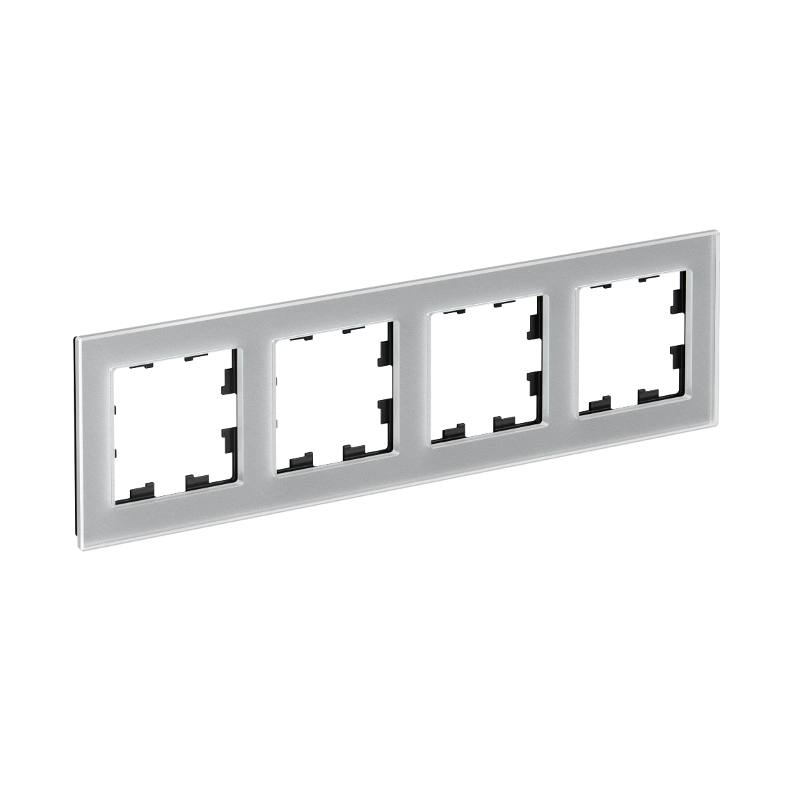 AtlasDesign Nature Рамка 4-ая, стекло Алюминий | ATN320304 | SE — Systeme Electric