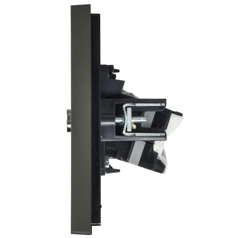 FORTE&PIANO Розетка двойная TV+RJ45 кат.6 FP337 серый | FP-AK20-2-K03 | IEK — миниатюра 4