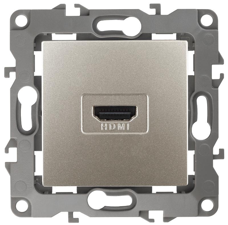 Розетка HDMI 12-3114-15  ,  перламутр  |Б0027490 | ЭРА — миниатюра 1