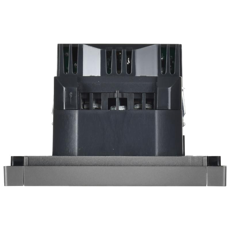FORTE&PIANO Розетка с заземлением, со шторками в/к 16А USB A+C 18Вт FP547 сталь | FP-R14-16-U22-018-K46 | IEK — миниатюра 4