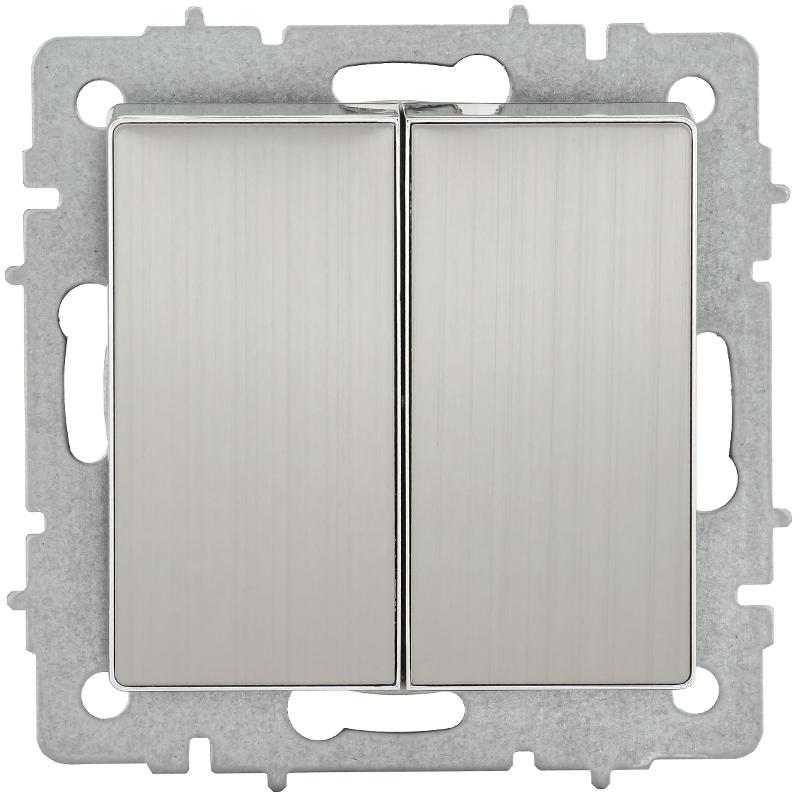 BRITE Выключ. 2-кл. прох. 10А ВС10-2-6-БрГН мет х/н  | BR-V22-0-10-M-K23 | ИЭК — миниатюра 2