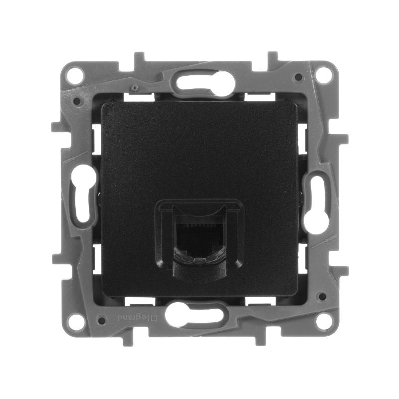 Etika Антрацит Розетка компьютерная RJ45 6 кат. UTP — миниатюра 4