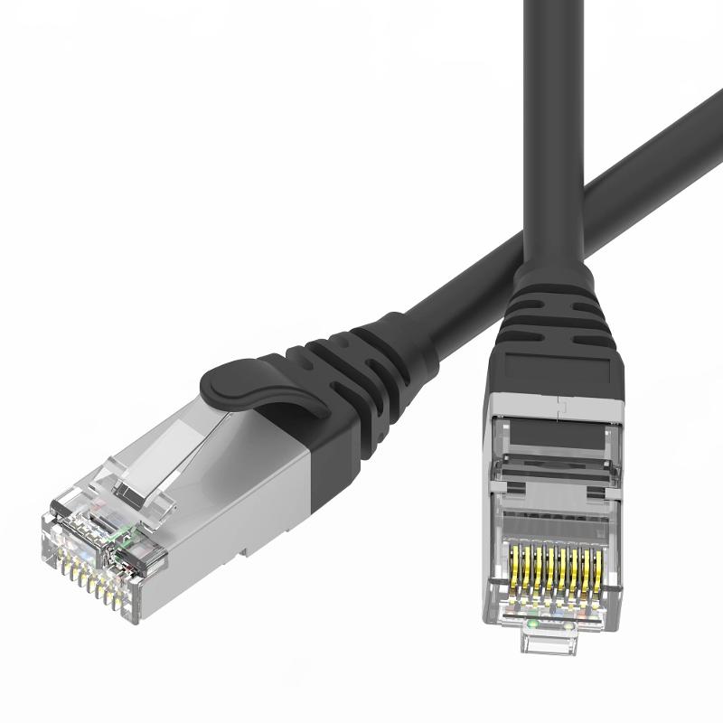 Патч-корд экранированный SLIM CAT6 U/FTP 4х2, 28 AWG, LSZH, чёрный, 5м | RN6UF4550BK-28 | DKC — DKC (ДКС)