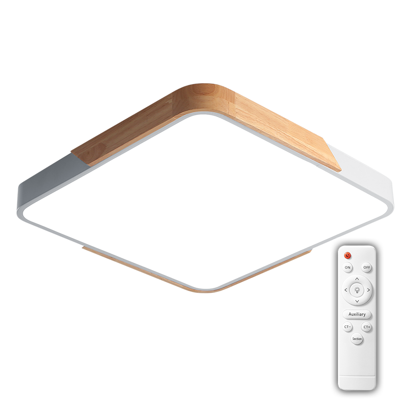 Светильник светодиодный бытовой PPB Sсandic-S 72w 3000-6500K WH/W с деревянной планкой IP20 430*430*50 | .5037335 | JAZZWAY — миниатюра 1