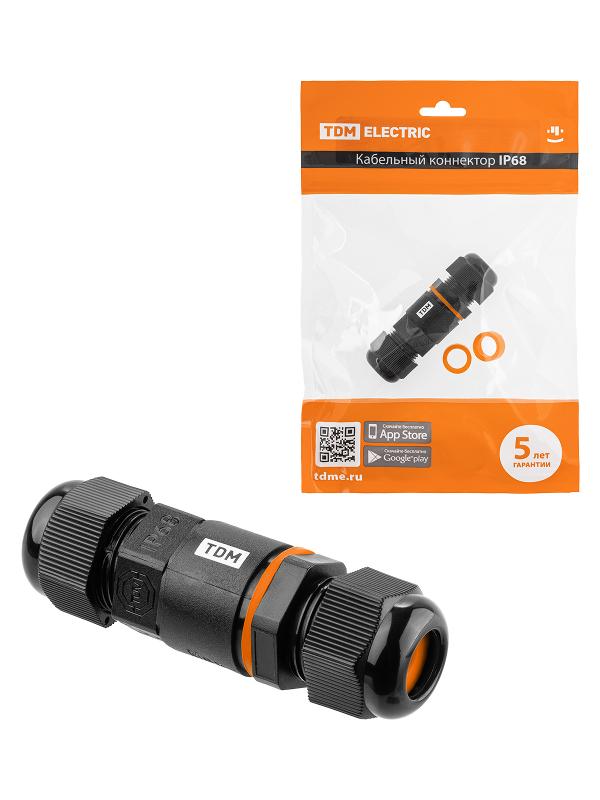 Кабельный коннектор I-образный (клеммник 3PIN) IP68  | SQ0589-0401 | TDM — фото 1 | Sento