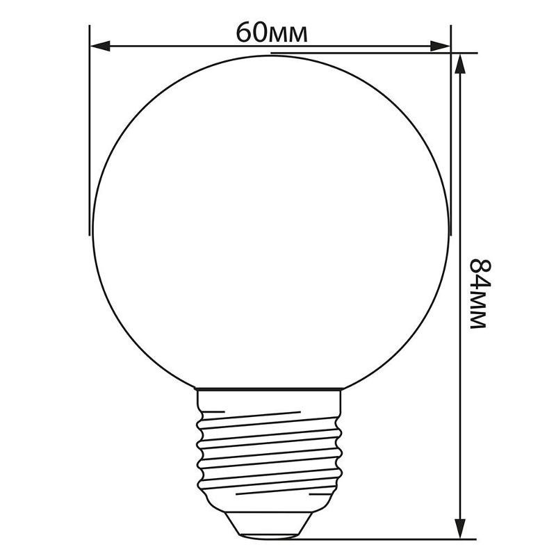 Лампа светодиодная для белт лайта LB-371 (3W) 230V E27 2700K G60 | 25903 | FERON — миниатюра 7