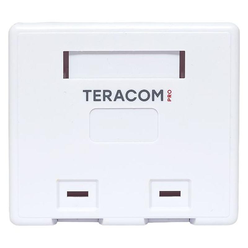 Корпус настенной розетки TERACOM PRO на 2 модуля Keystone со шторками и маркерами белый | TRP-EBOX-2KSTN-WH | EKF — миниатюра 15