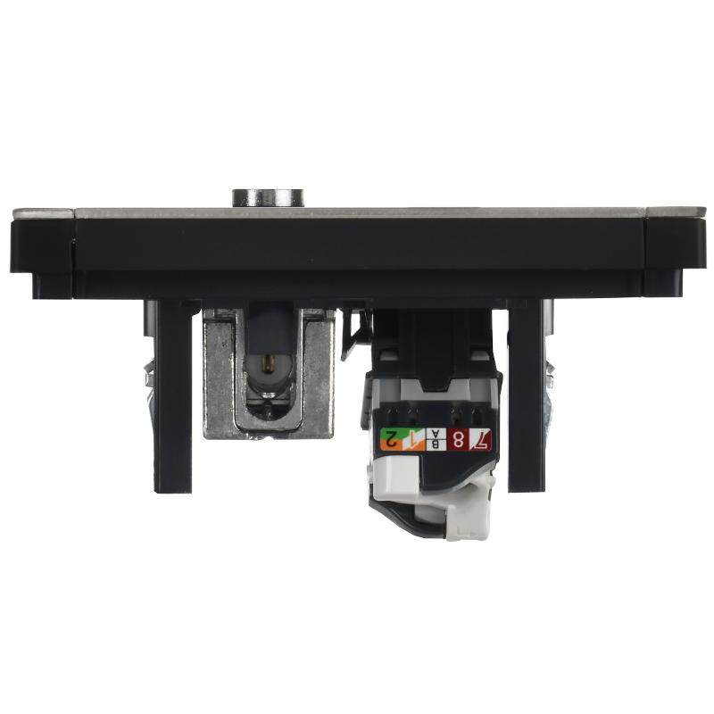 FORTE&PIANO Розетка двойная TV+RJ45 кат.5E FP736M металл никель  | FP-AK20-1-M-K50 | IEK — миниатюра 5