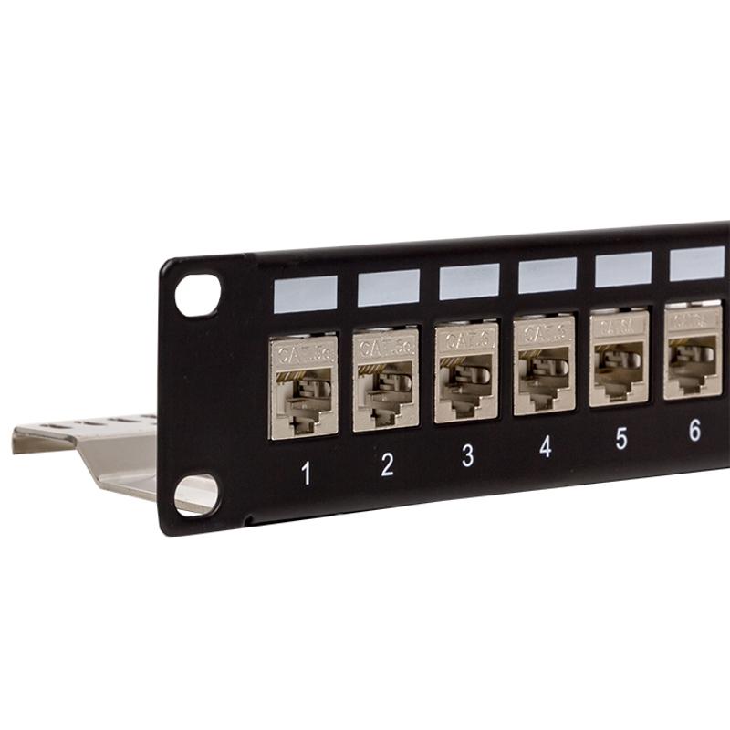 Патч-панель модульная TERACOM PRO 19'' 1U экранированная 24 порта с органайзером (пустая) | TRP-MODP-FTP-1U24 | EKF — миниатюра 4