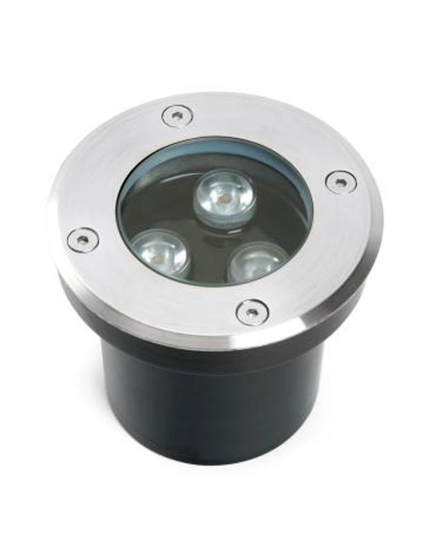 Светильник тротуарный 3W, AC/DC12-24V, 3000К, D100*H80mm, внутренний диаметр: 70mm, IP67, SP2801 | 48452 | FERON — Feron