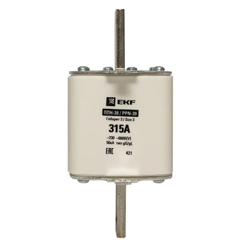 Плавкая вставка ППН-39 630/315А габарит 3 | fus-39/630/315 | EKF — миниатюра 2