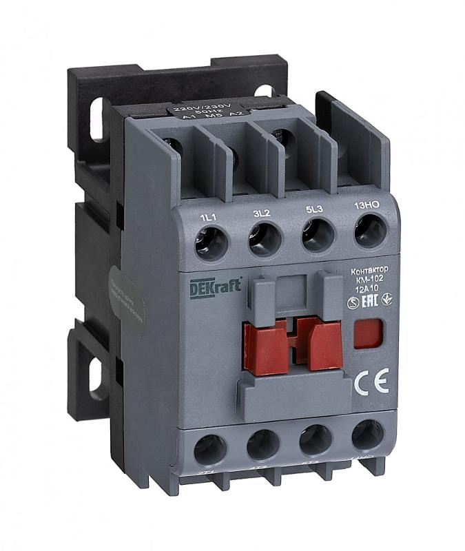Контактор 12А 220В/230В АС3 АС4 1НО КМ-102 | 22002DEK | DEKraft — DEKraft