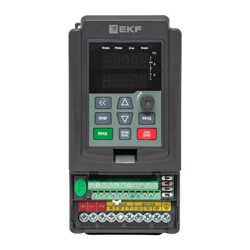 Преобразователь частоты 1,5/2,2кВт 1х230В VECTOR-100 EKF | VT100-1R5-1B | EKF — миниатюра 48