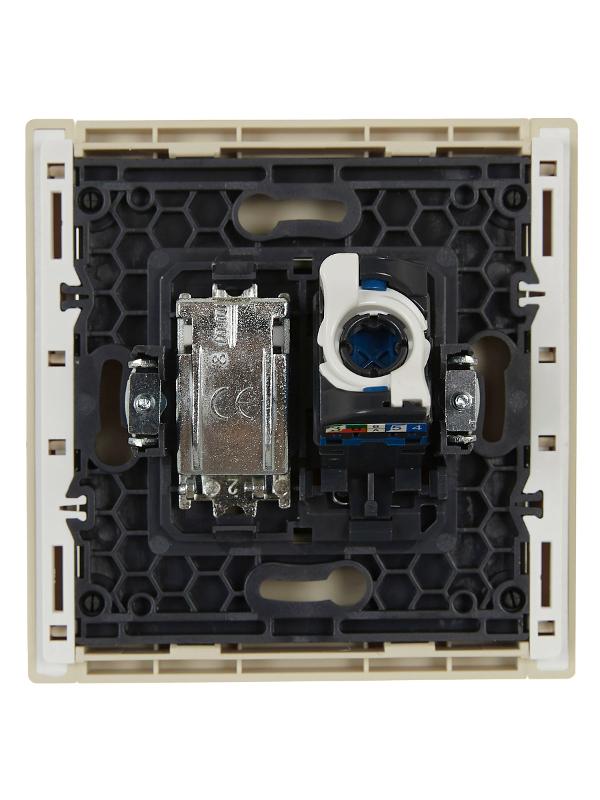 FORTE&PIANO Розетка двойная TV+RJ45 кат.6 FP437 ваниль | FP-AK20-2-K10 | IEK — миниатюра 3