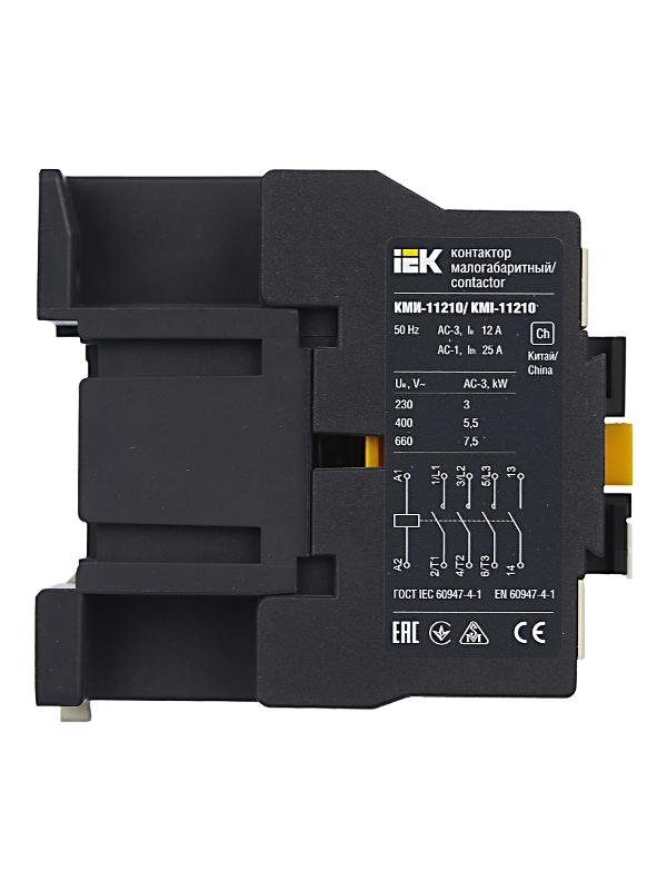 Контактор КМИ-11210 12А 230В/АС3 1НО  | KKM11-012-230-10 | IEK — миниатюра 5