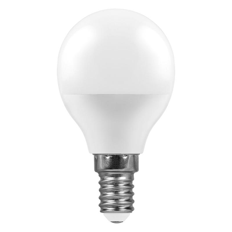 Лампа светодиодная LB-95 (7W) 230V E14 6400K G45 | 25480 | FERON — миниатюра 2