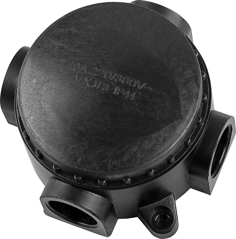 Коробка распределительная КЭМ 1-10-4М монтажная , 4-х рожковая 380V, 102х44х102, черный | 29849 | FERON — Feron