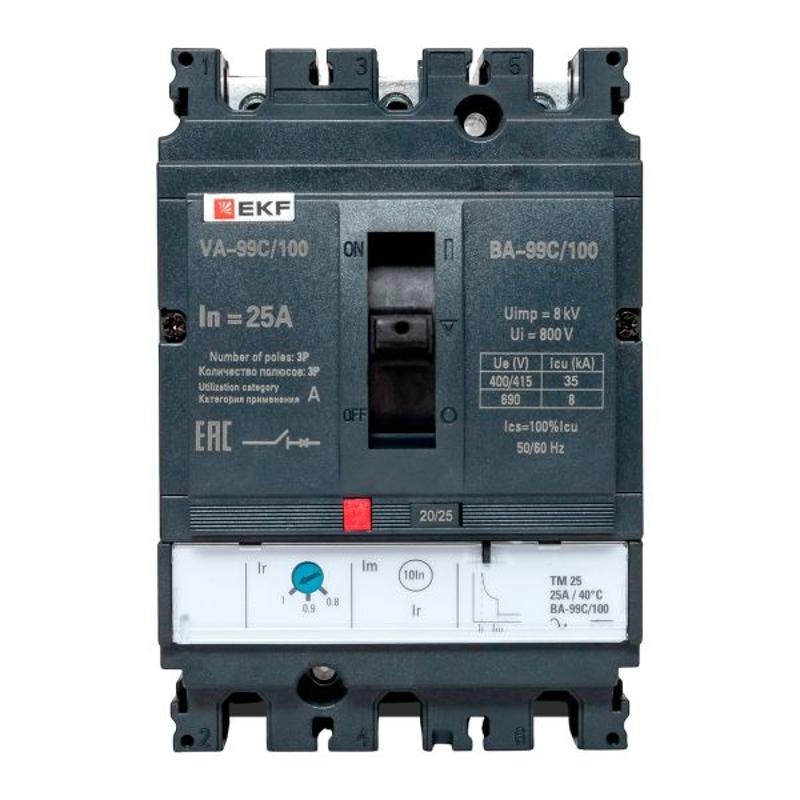 Выключатель автоматический ВА-99C (Compact NS) 100/25А 3P 36кА EKF PROxima | mccb99C-100-25 | EKF — миниатюра 17
