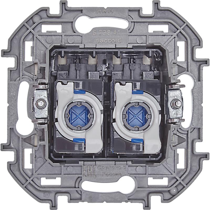Inspiria Слоновая кость Розетка 2-ая компьютерная RJ45 С/У категория 6 UTP — миниатюра 8