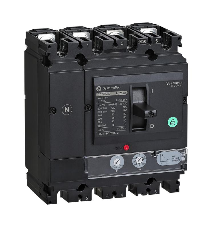 АВТ.ВЫКЛ SYSTEMEPACT CCB100 50KA 4P4D TMD16 РЫЧАГ | SPC100N016L4DF | SE — фото 1 | Sento