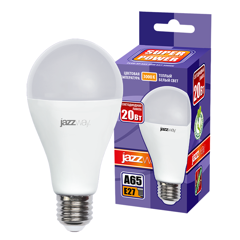 Лампа светодиодная  POWER PLED- SP A60 20w E27 3000K 230/50 |  .5009455A |  Jazzway — миниатюра 3