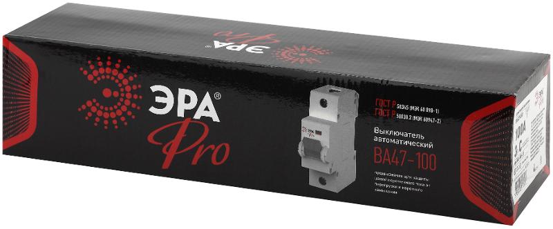 Выключатель автоматический трехполюсный Pro Pro NO-901-31 ВА47-100 3P 100А кривая C | Б0031792 | ЭРА — миниатюра 2