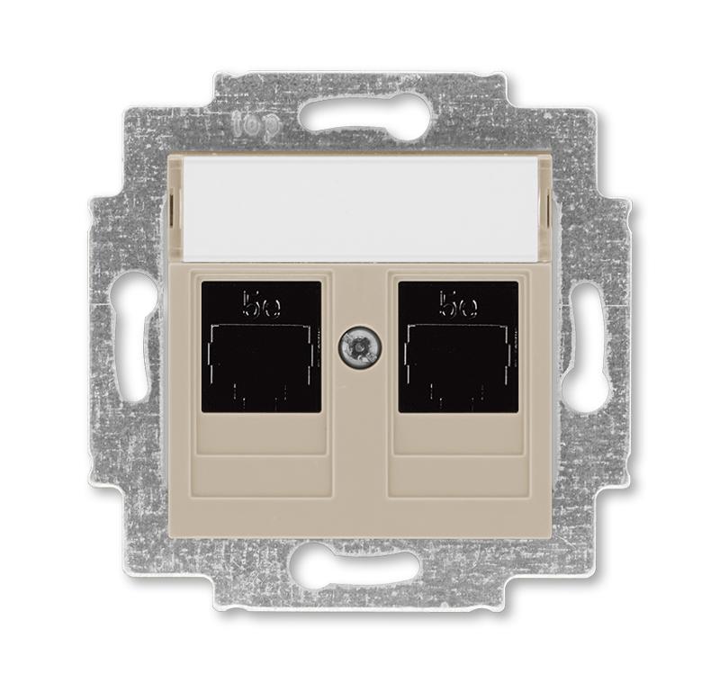 ABB Levit Кофе макиато Розетка комп. 2-ая 2хRJ45 категория 5e | 5014H-A51018 18W | 2CHH295118A6018 | ABB — ABB