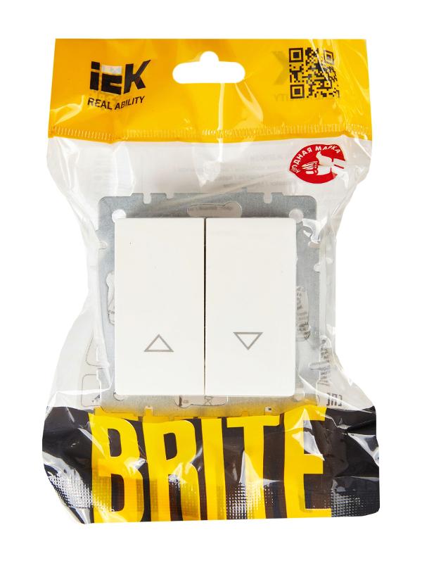 BRITE Выключатель жалюзи 10А ВС10-1-5-БрБ белый  | BR-V15-0-10-K01 | IEK — миниатюра 6