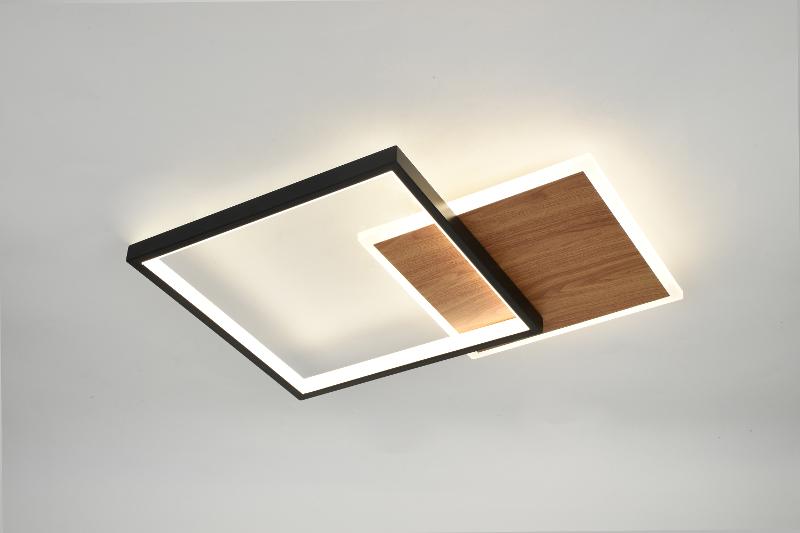 Светильник потолочный светодиодный  Модерн Ferre CLL-1-60-RC BK+Wood с ДУ 60W 3000-6500К черный/дерево | Б0069758 | ЭРА — миниатюра 5
