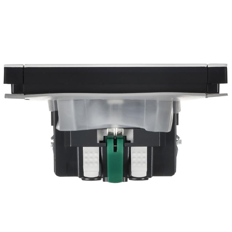 FORTE&PIANO Розетка с заземлением со шторками с крышкой в/к 16А IP44 FP221M белый | FP-R16-16-44-M-K01 | IEK — миниатюра 5